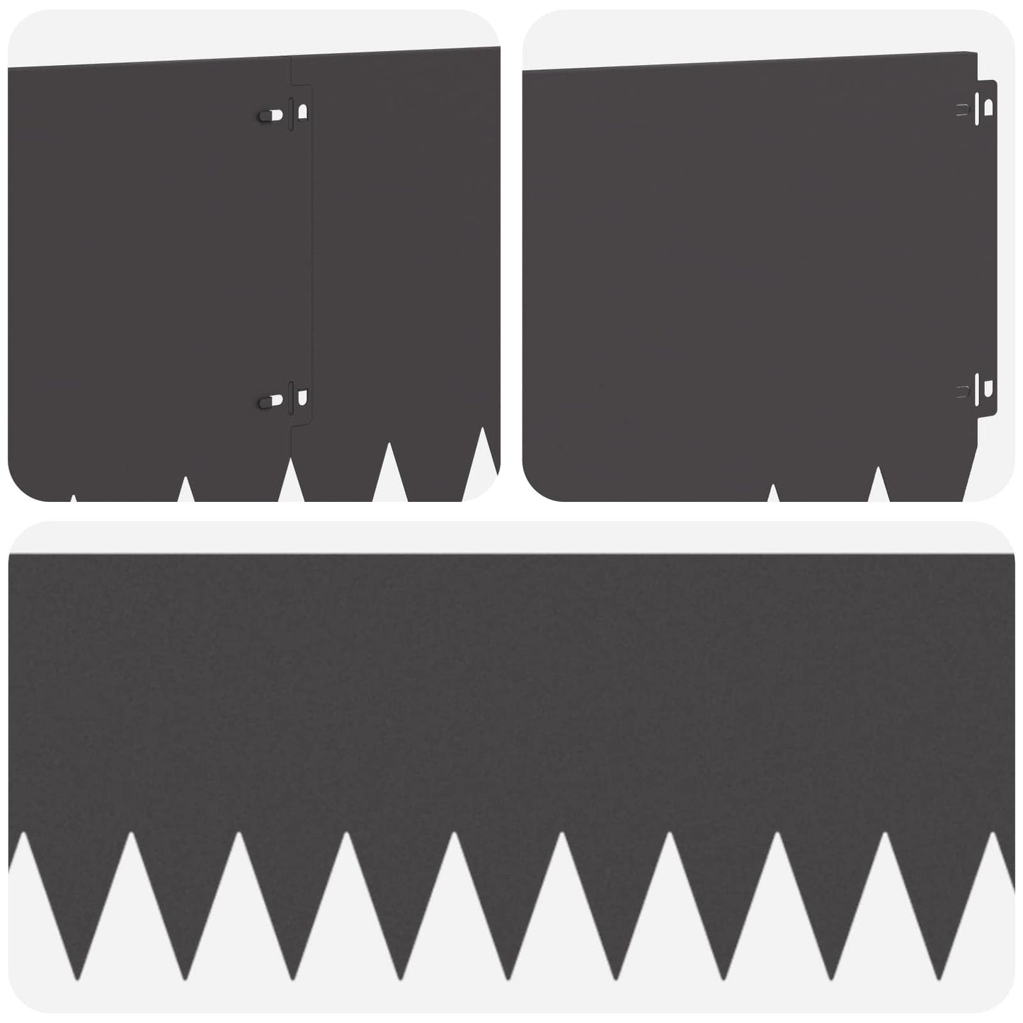 Gjerdekant 10 pcs 103 x 30 cm Stål Svart