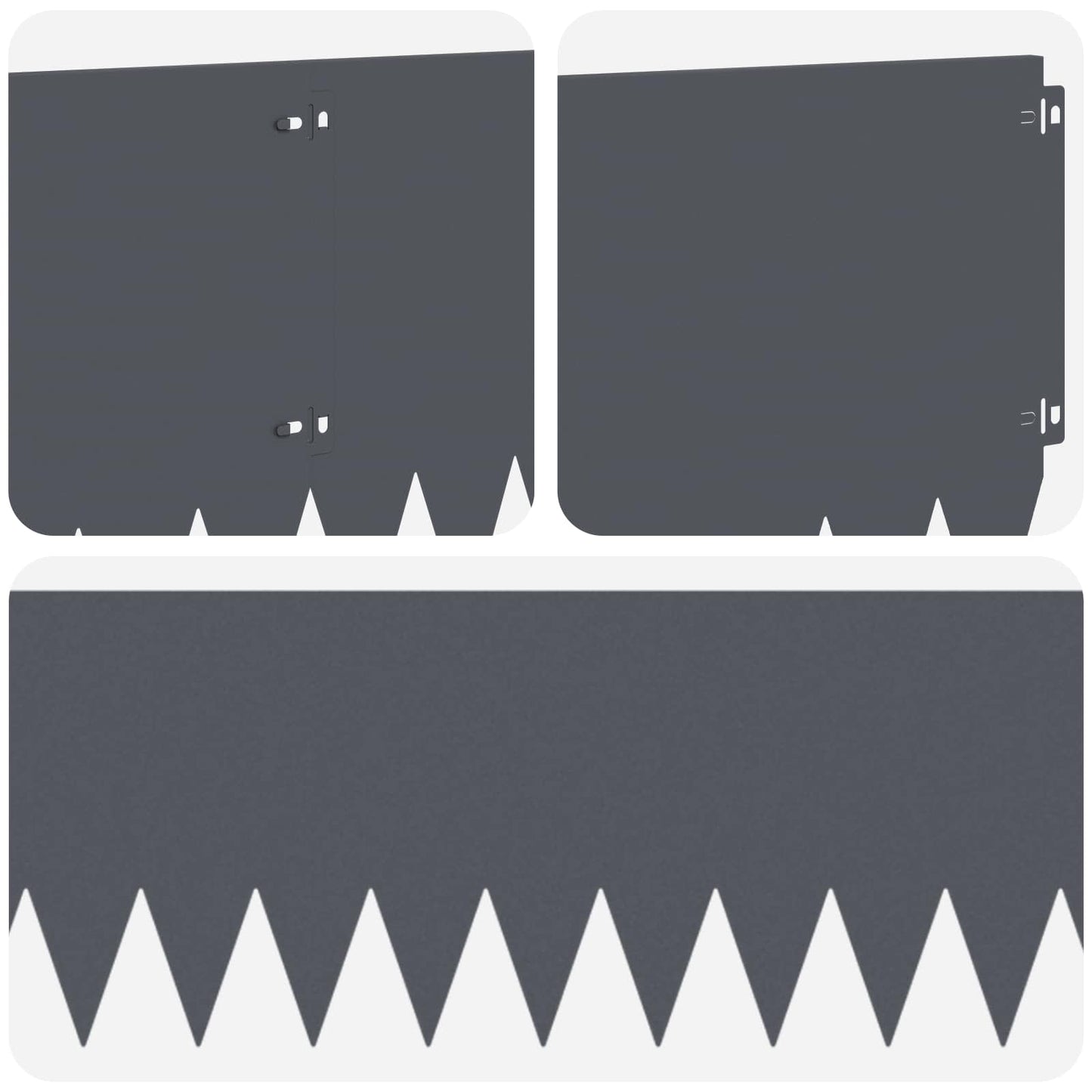 Gjerdekant 10 pcs 103 x 30 cm Stål Antrasitt