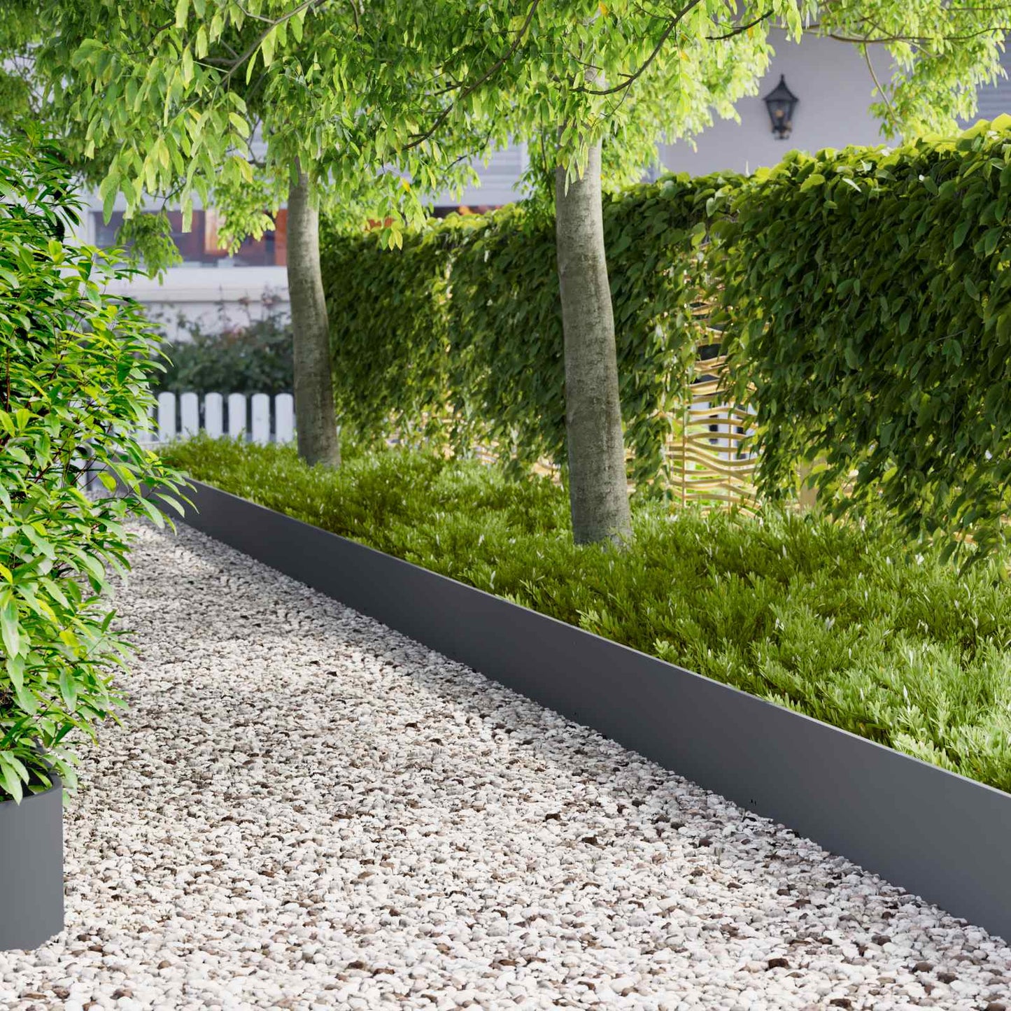 Gjerdekant 20 pcs 103 x 30 cm Stål Antrasitt