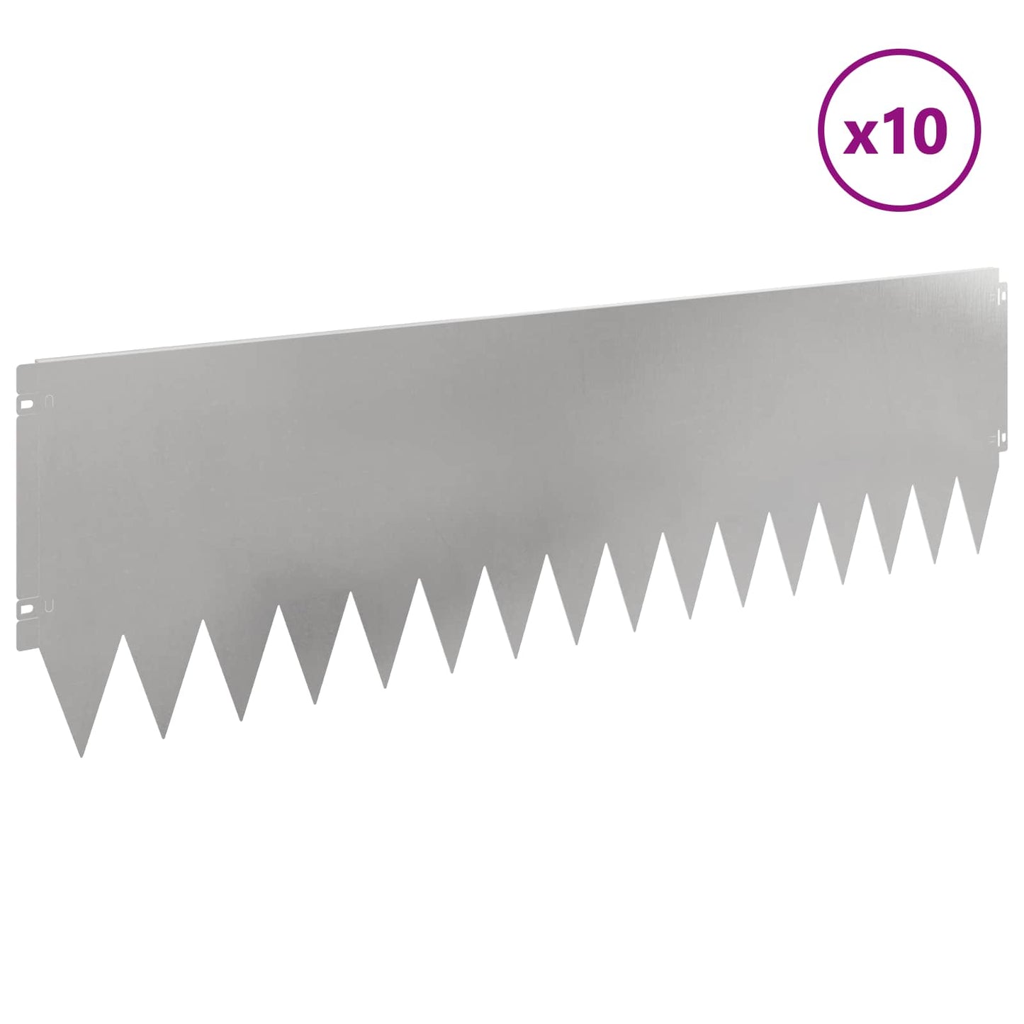 Gjerdekant 10 pcs 103 x 30 cm Stål Sølv