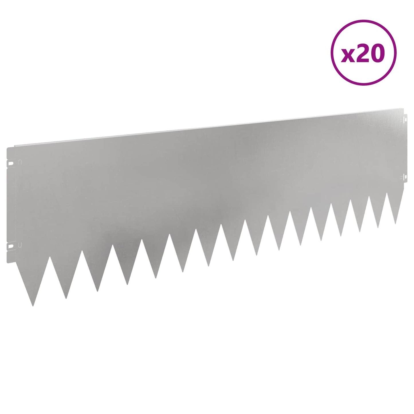 Gjerdekant 20 pcs 103 x 30 cm Stål Sølv