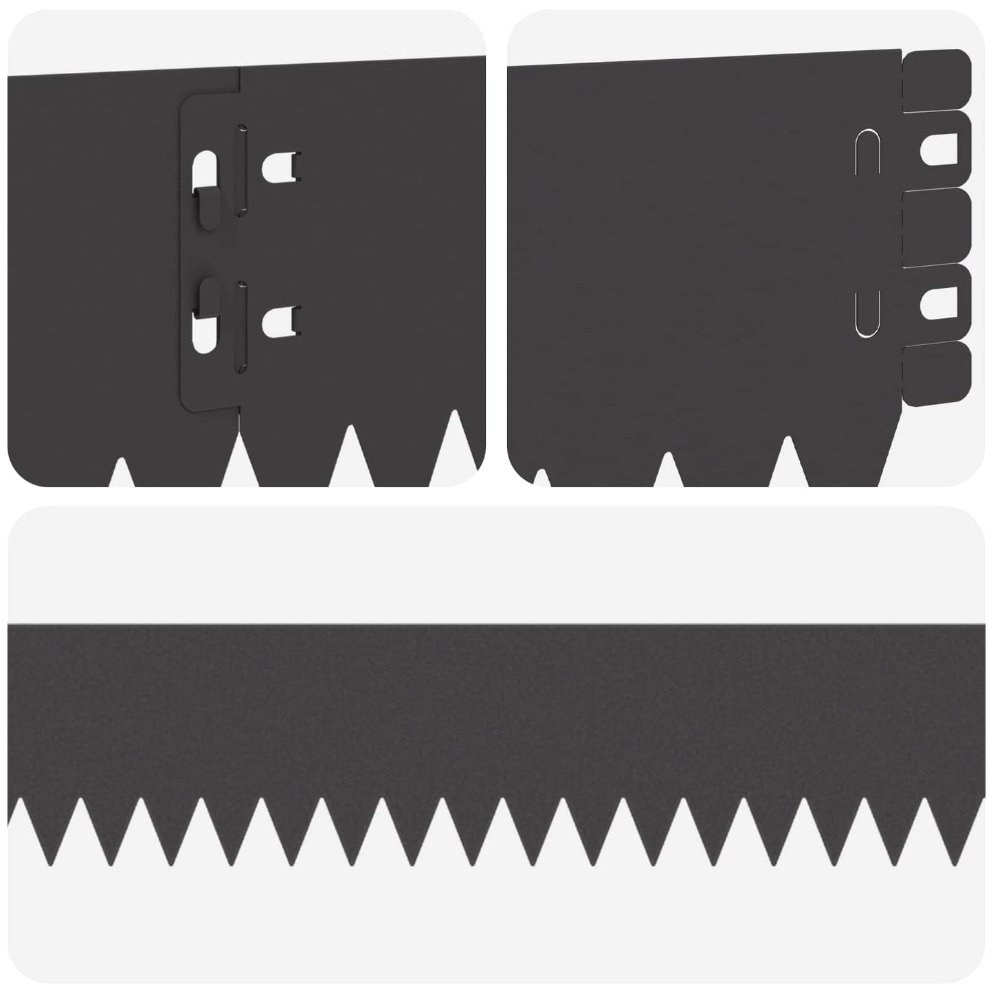 Gjerdekant 20 pcs 103 x 10 cm Stål Svart