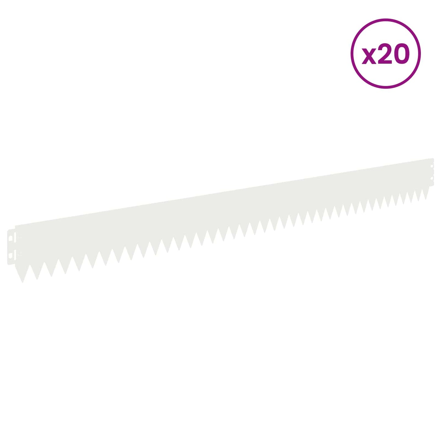 Gjerdekant 20 pcs 103 x 10 cm Stål Hvit