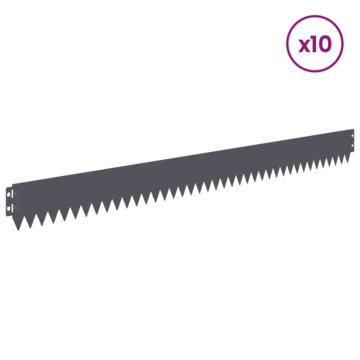 Gjerdekant 10 pcs 103 x 10 cm Stål Antrasitt