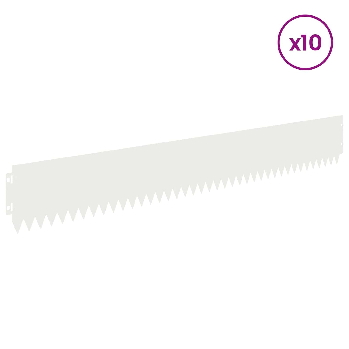 Gjerdekant 10 pcs 103 x 15 cm Stål Hvit