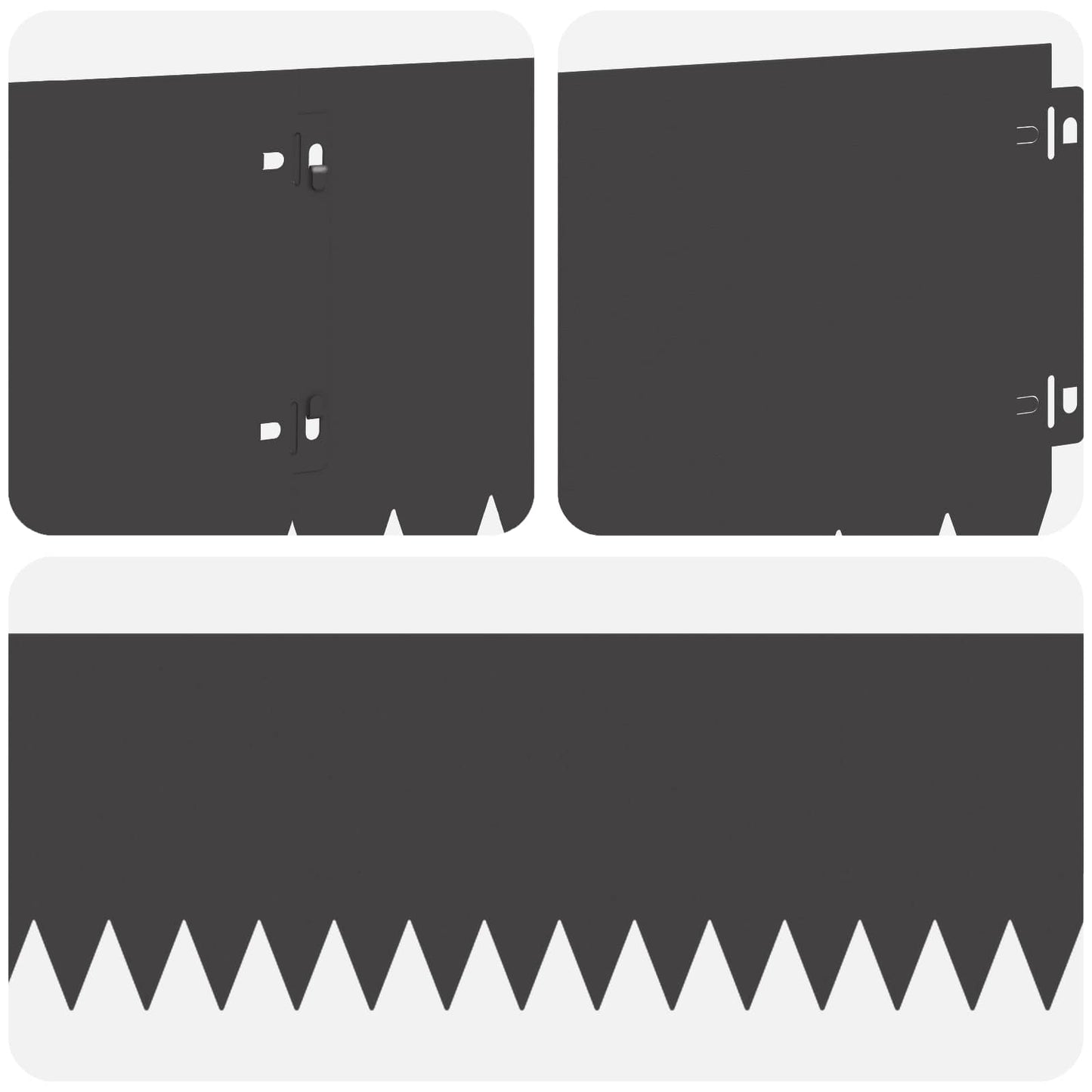 Gjerdekant 30 pcs 103 x 20 cm Stål Svart