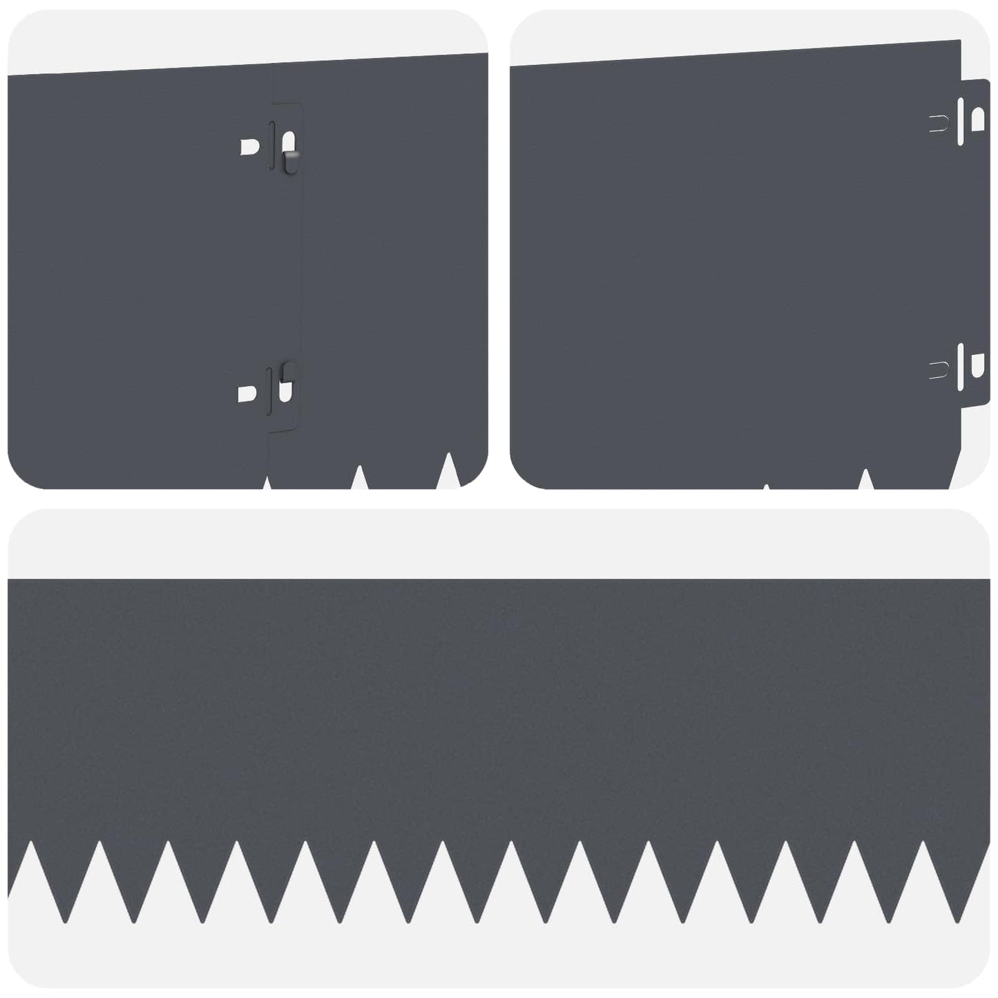 Gjerdekant 30 pcs 103 x 20 cm Stål Antrasitt