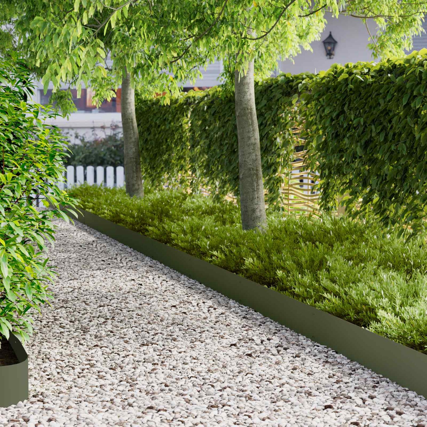 Gjerdekant 10 pcs 103 x 20 cm Stål Olivengrønn
