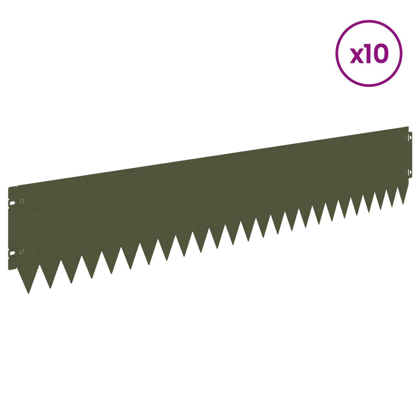 Gjerdekant 10 pcs 103 x 20 cm Stål Olivengrønn