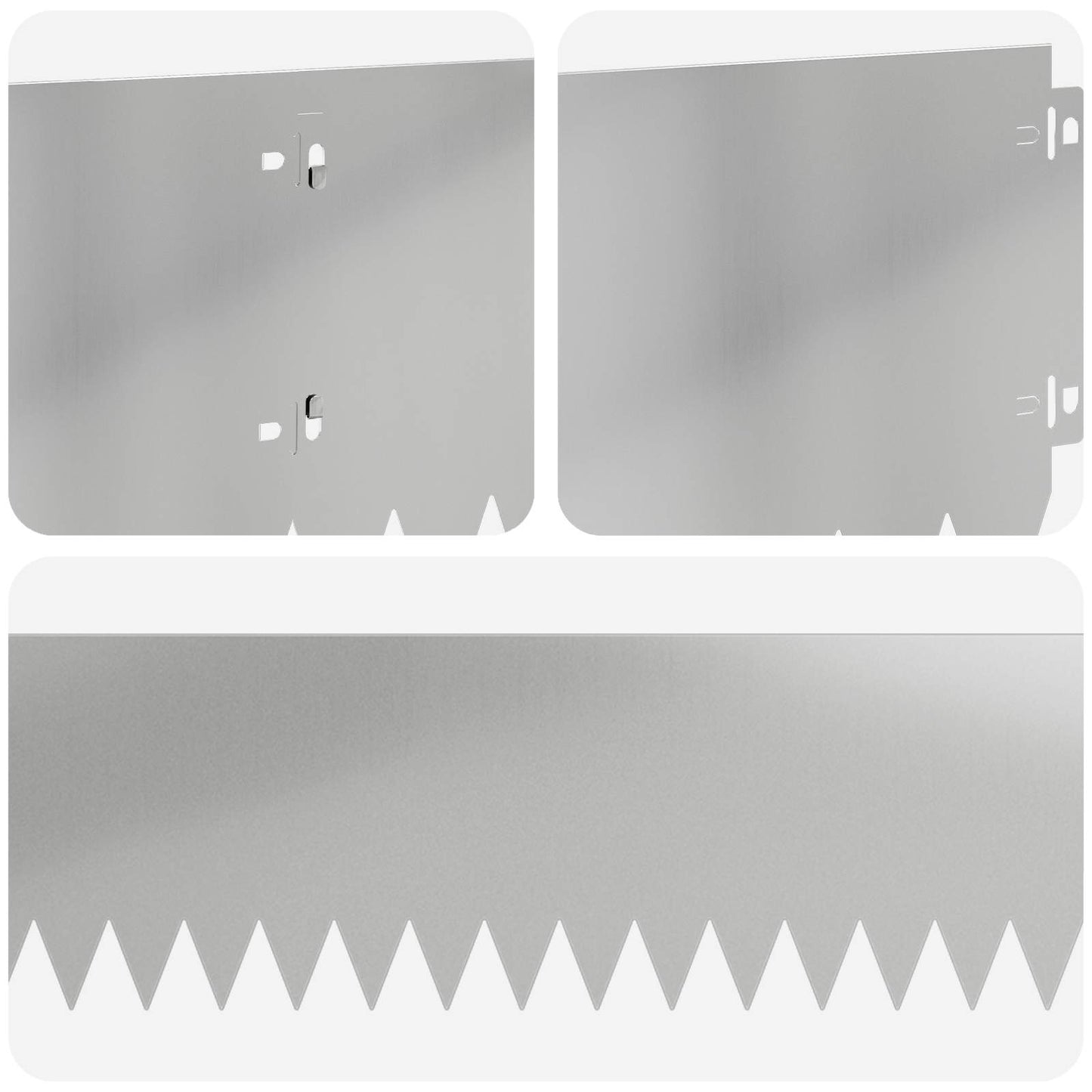 Gjerdekant 10 pcs 103 x 20 cm Stål Sølv
