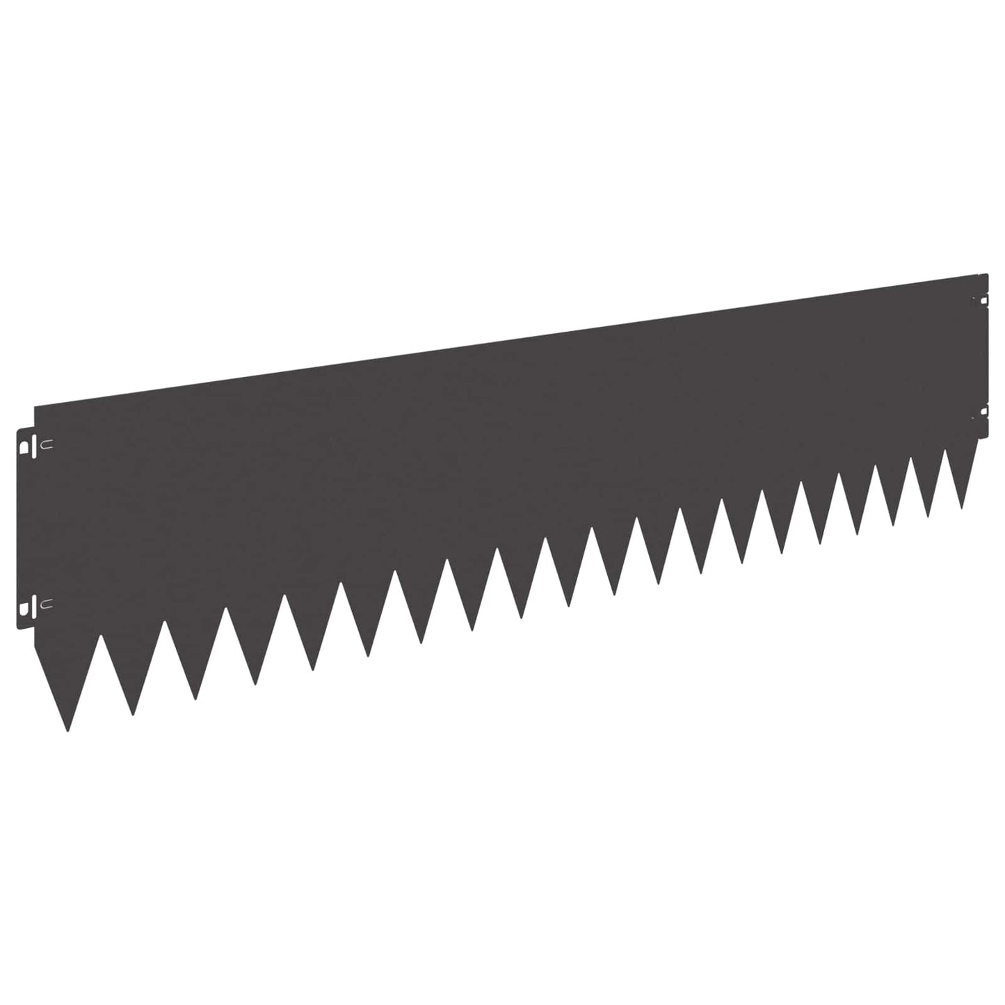 Gjerdekant 10 pcs 103 x 25 cm Stål Svart