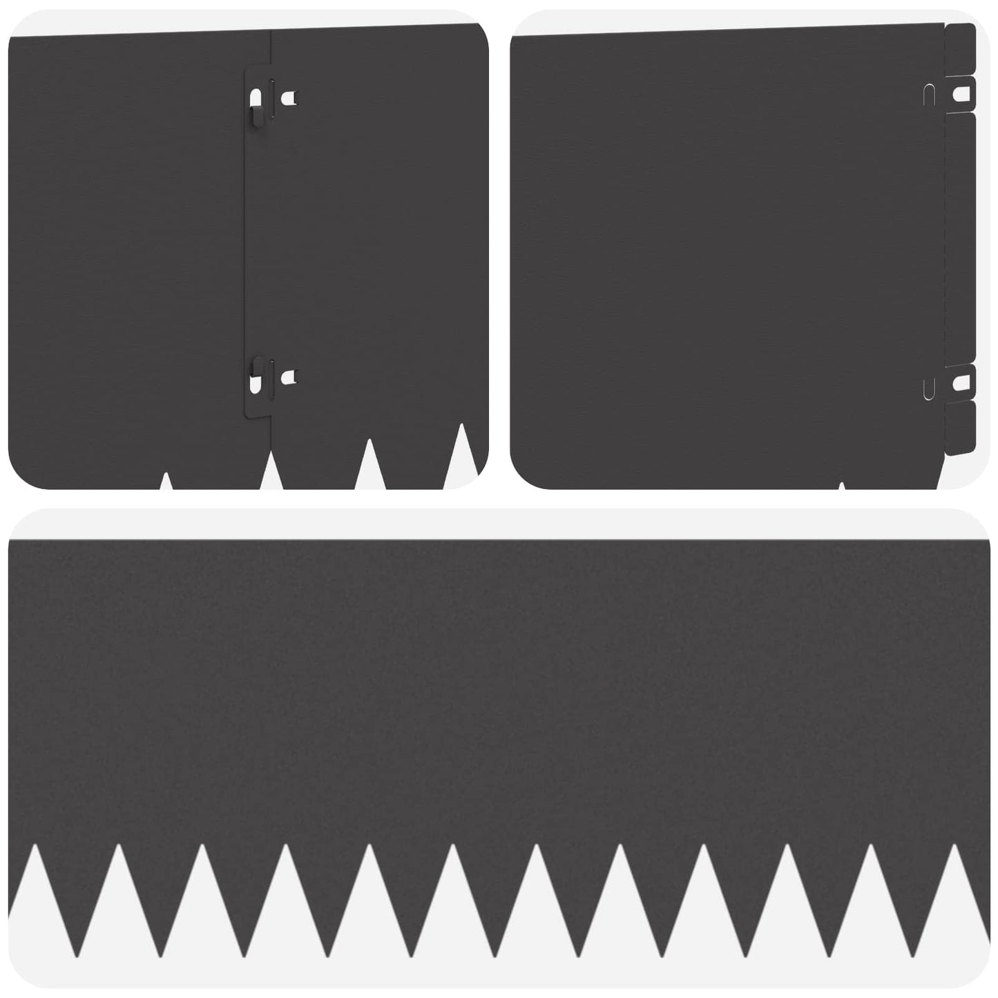 Gjerdekant 20 pcs 103 x 25 cm Stål Svart
