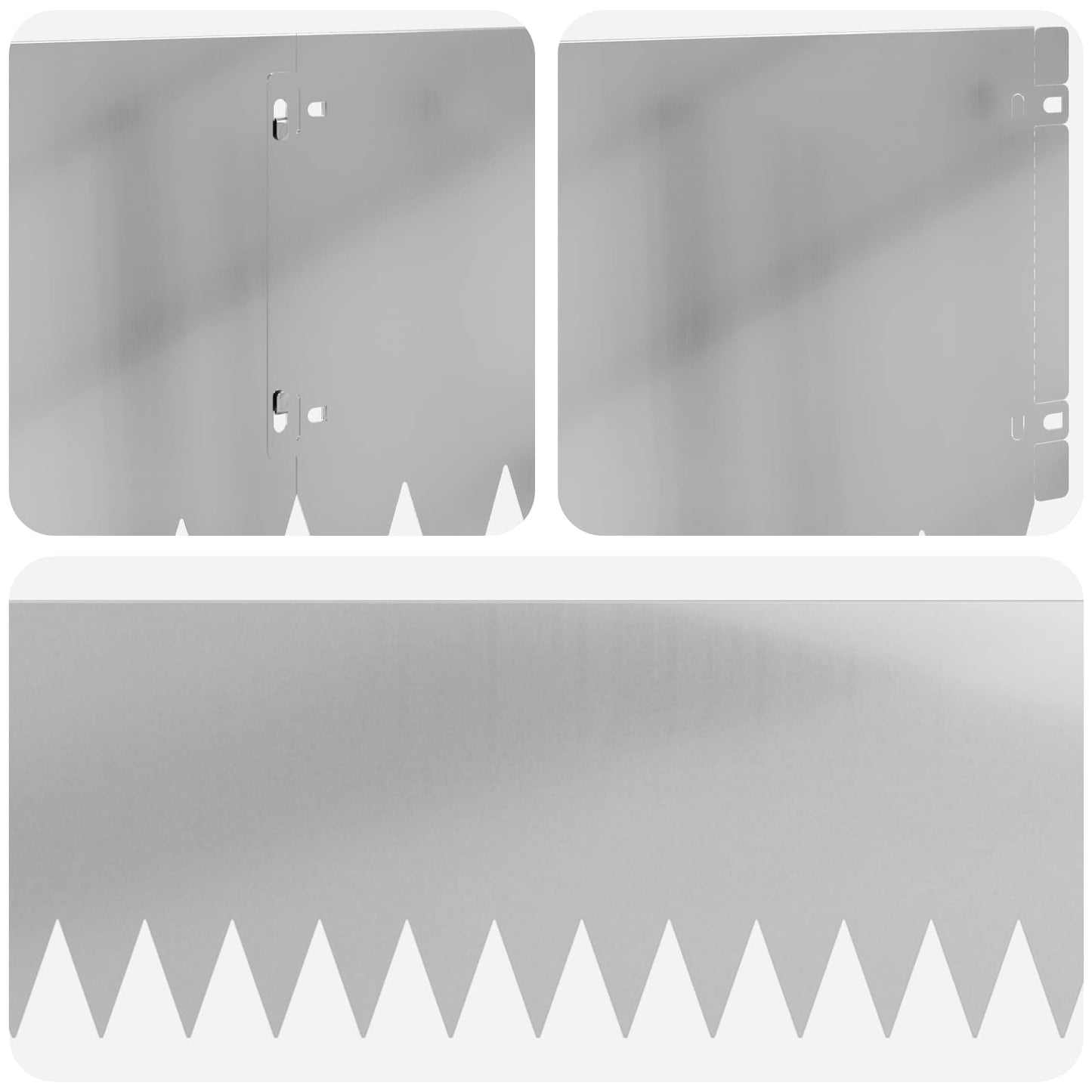 Gjerdekant 10 pcs 103 x 25 cm Stål Sølv