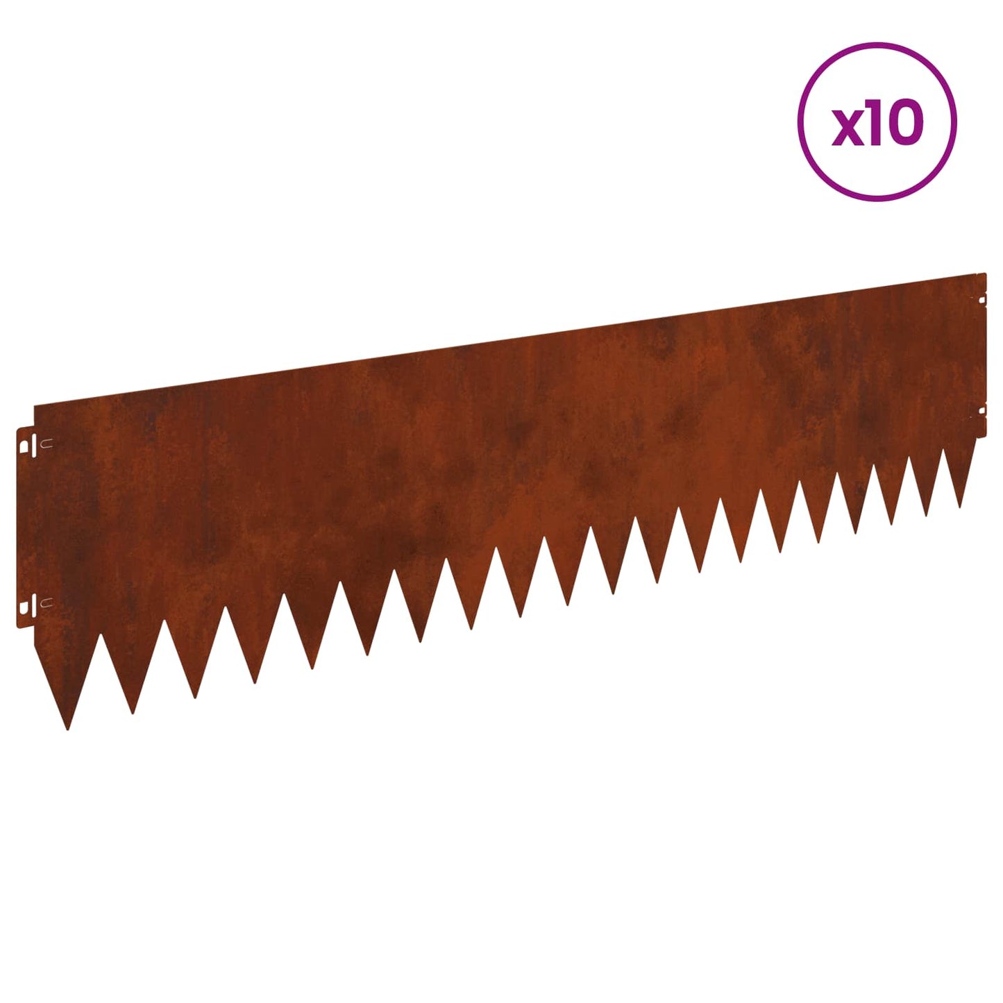 Gjerdekant 10 pcs 103 x 25 cm Stål Rusten