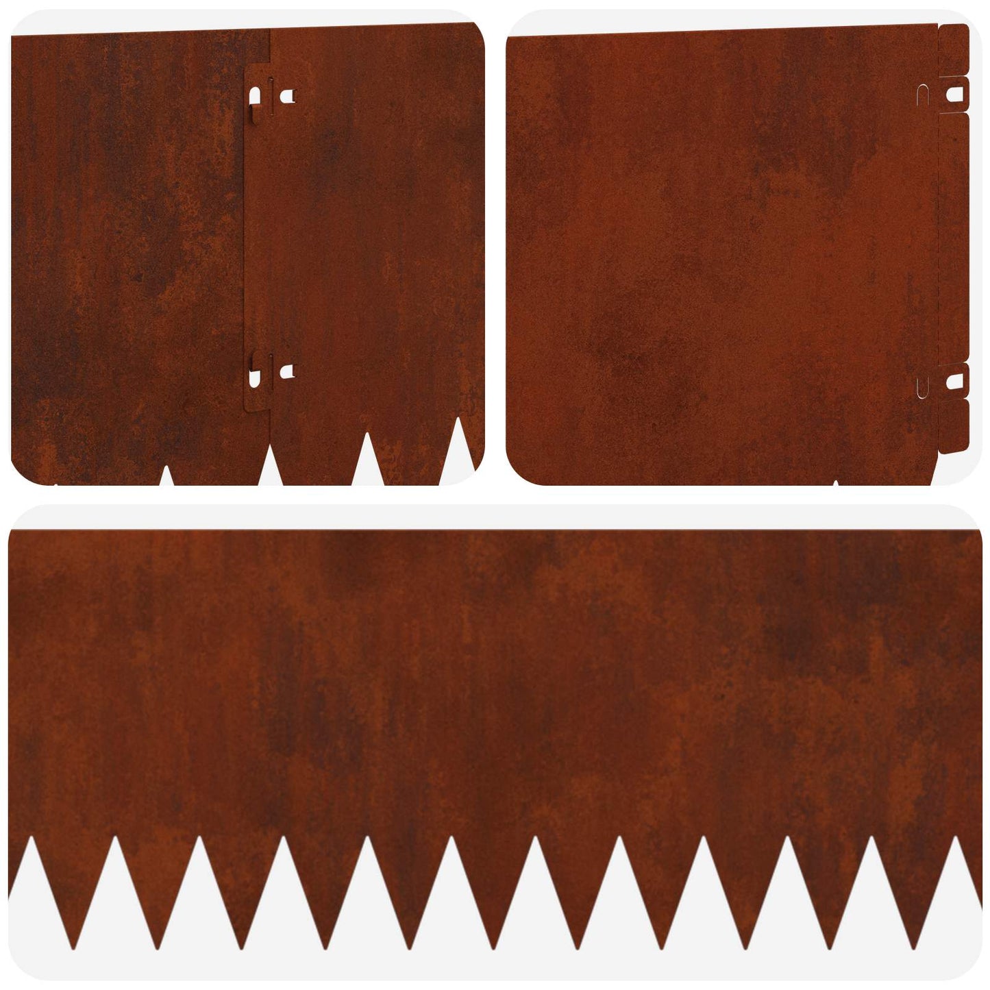 Gjerdekant 20 pcs 103 x 25 cm Stål Rusten