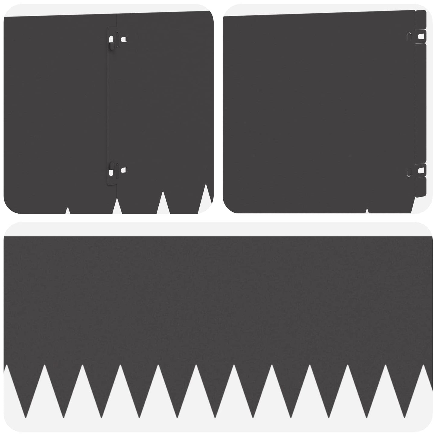 Gjerdekant 20 pcs 103 x 30 cm Stål Svart