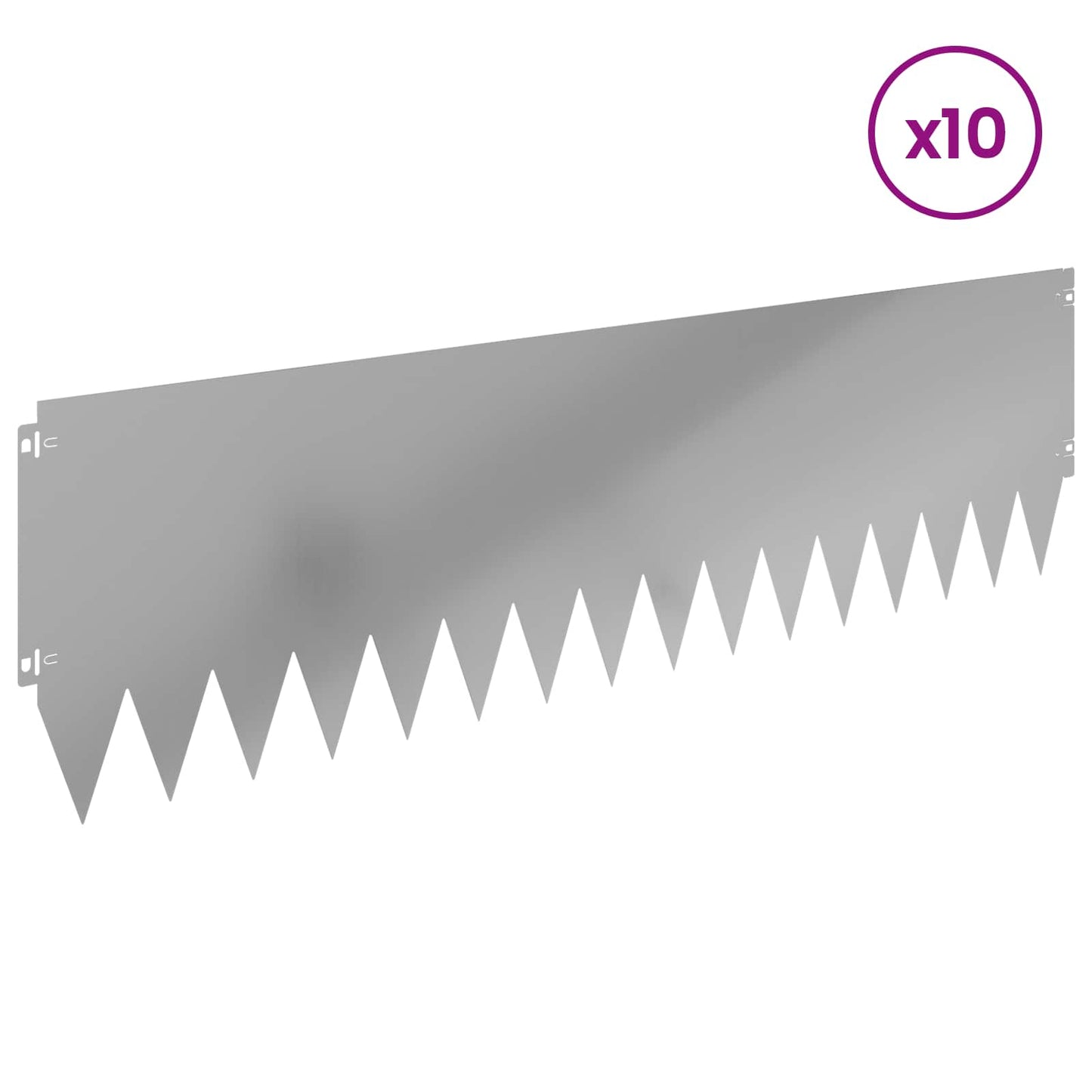 Gjerdekant 10 pcs 103 x 30 cm Stål Sølv