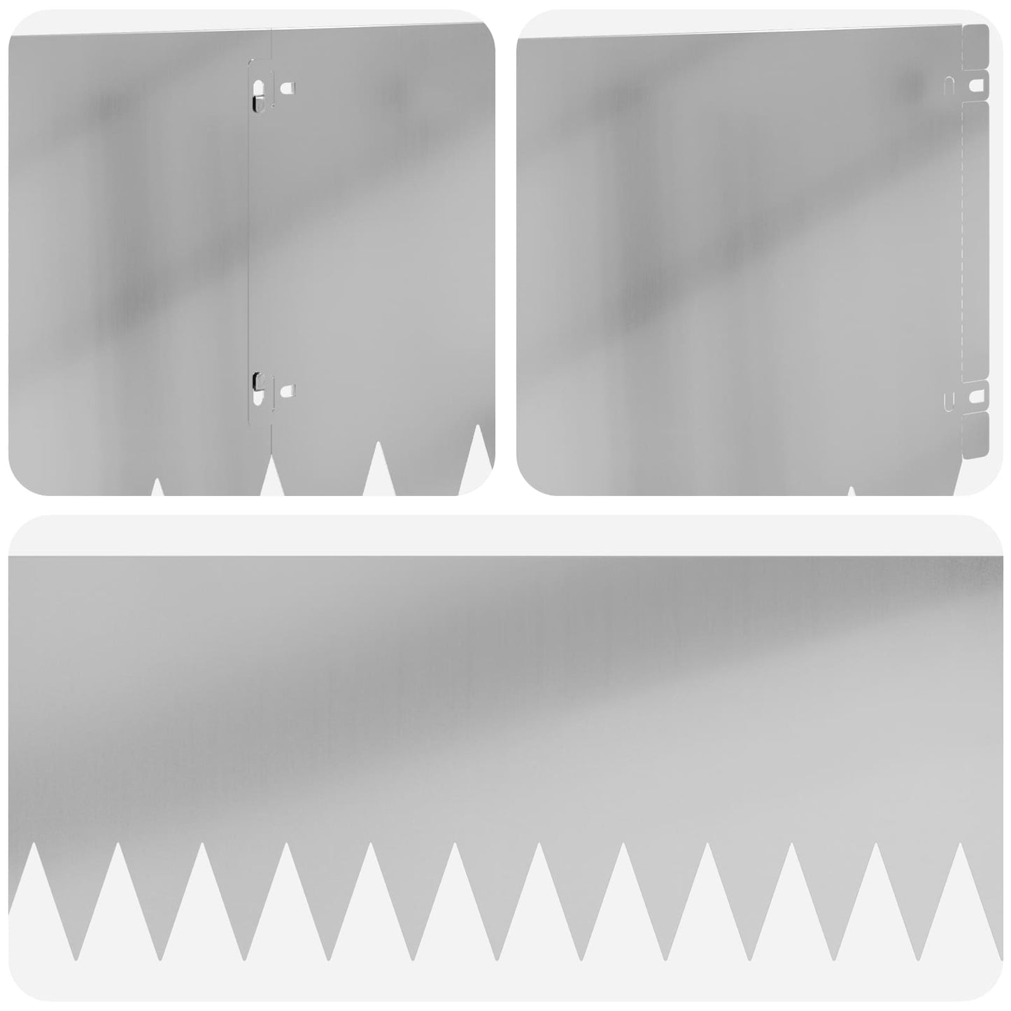 Gjerdekant 20 pcs 103 x 30 cm Stål Sølv