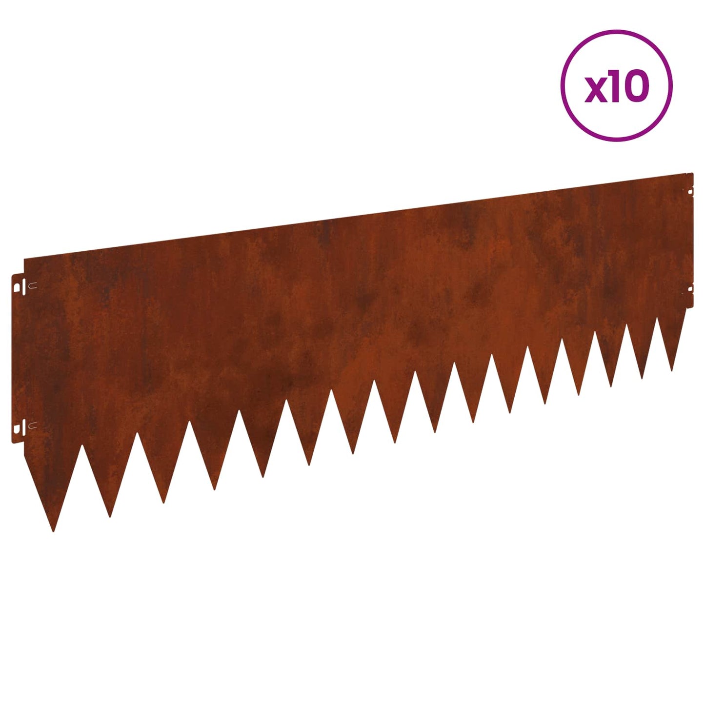 Gjerdekant 10 pcs 103 x 30 cm Stål Rusten
