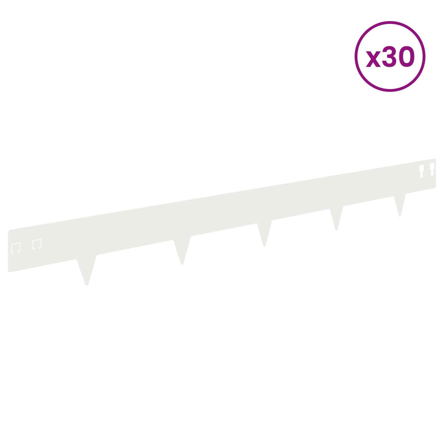 Gjerdekant 30 pcs 100 x 12 cm Stål Hvit