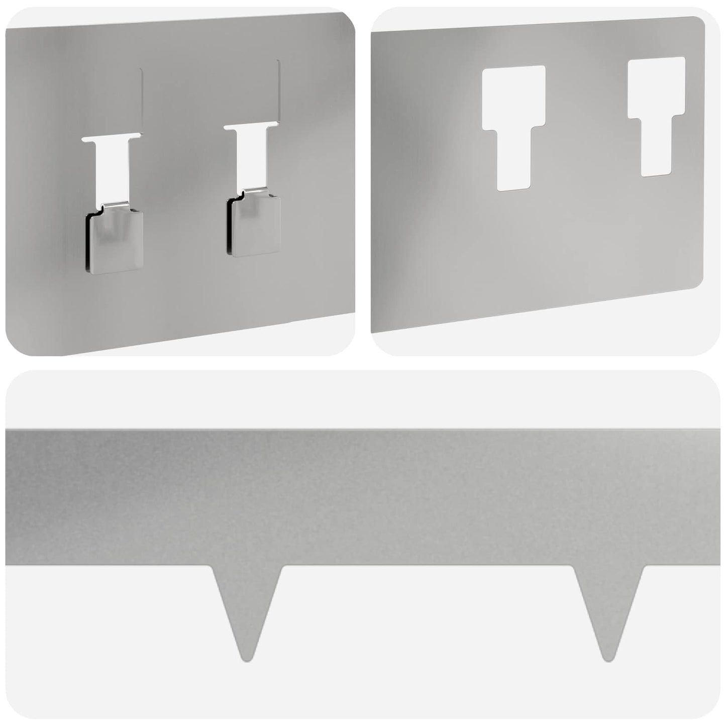 Gjerdekant 50 pcs 100 x 12 cm Stål Sølv