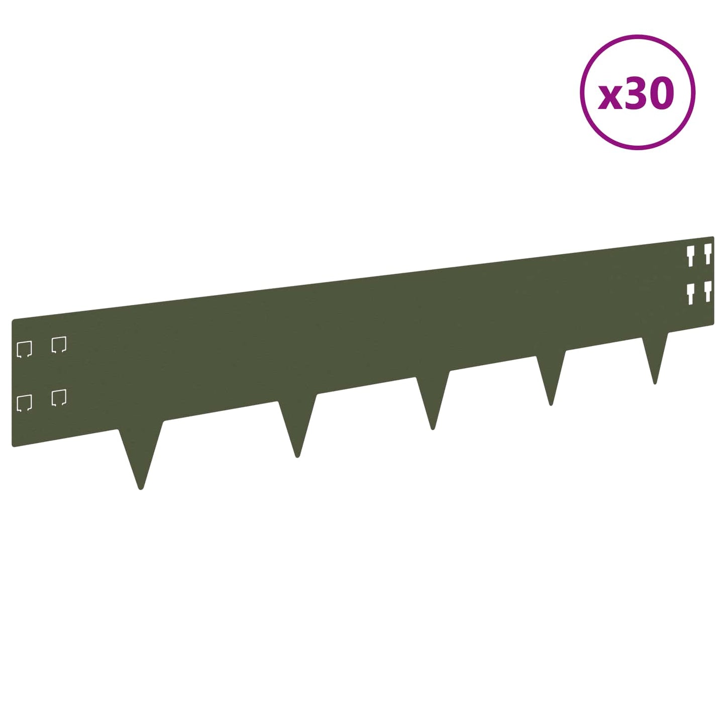 Gjerdekant 30 pcs 100 x 20 cm Stål Olivengrønn