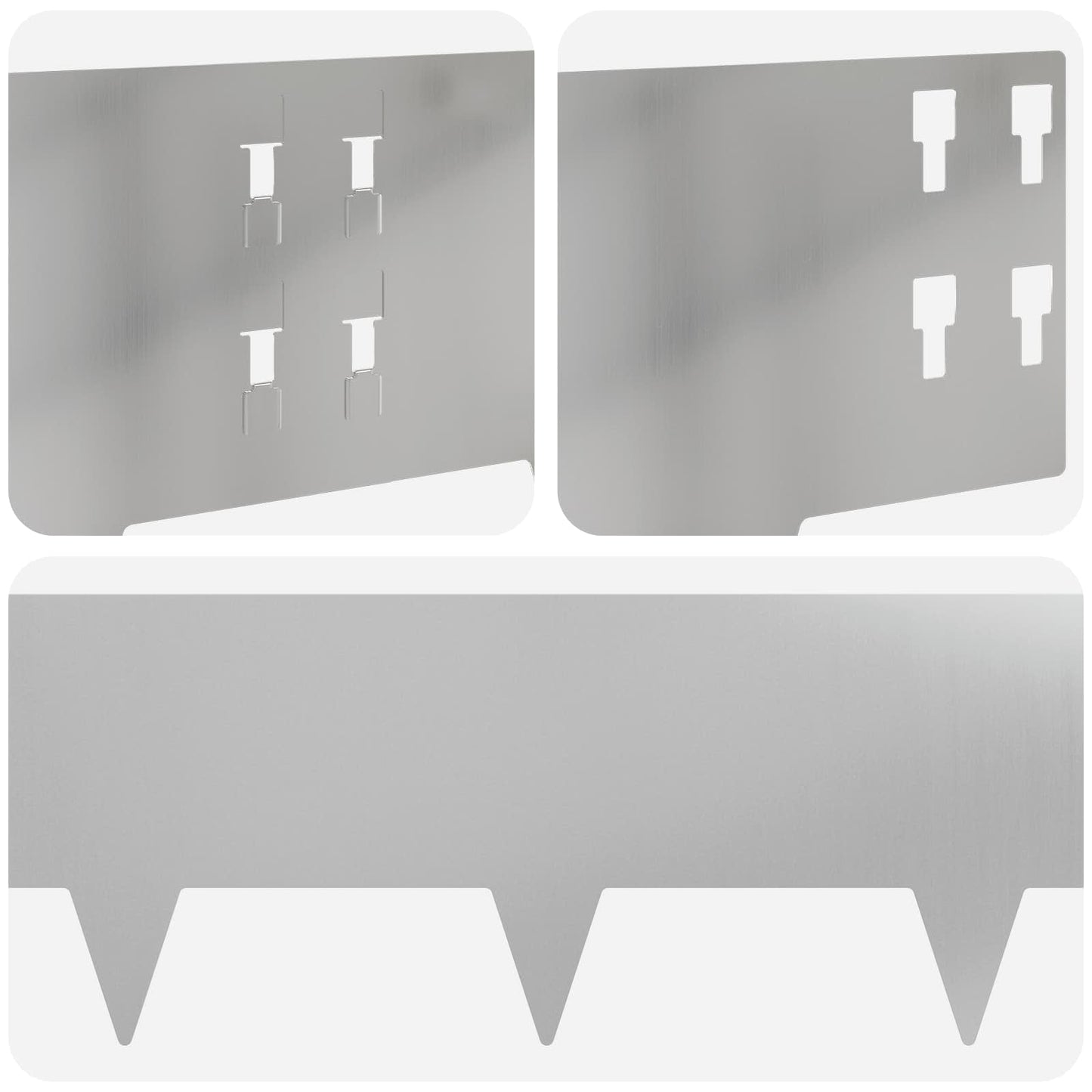 Gjerdekant 50 pcs 100 x 20 cm Stål Sølv