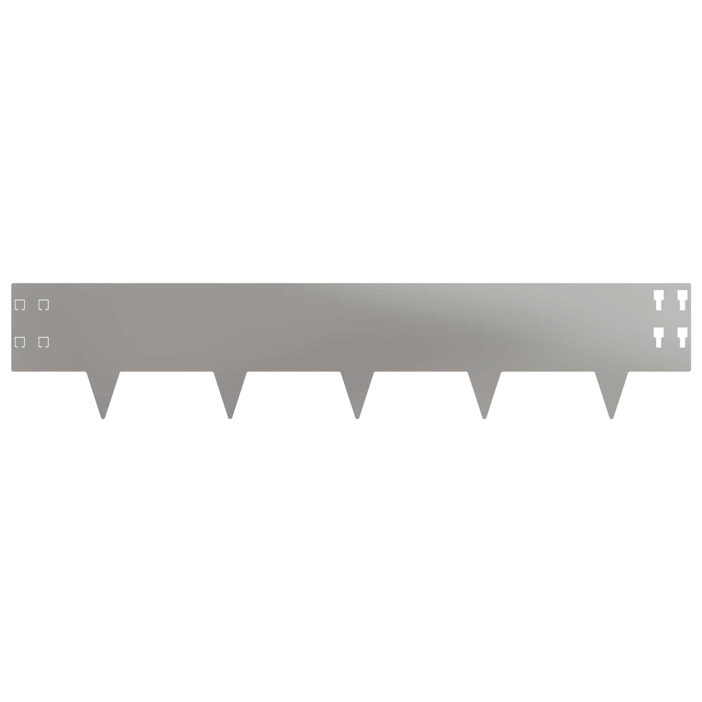 Gjerdekant 50 pcs 100 x 20 cm Stål Sølv