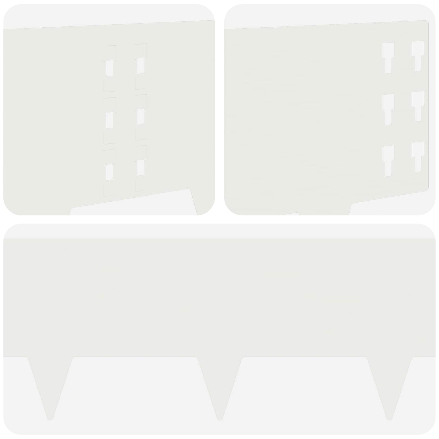 Gjerdekant 10 pcs 100 x 25 cm Stål Hvit