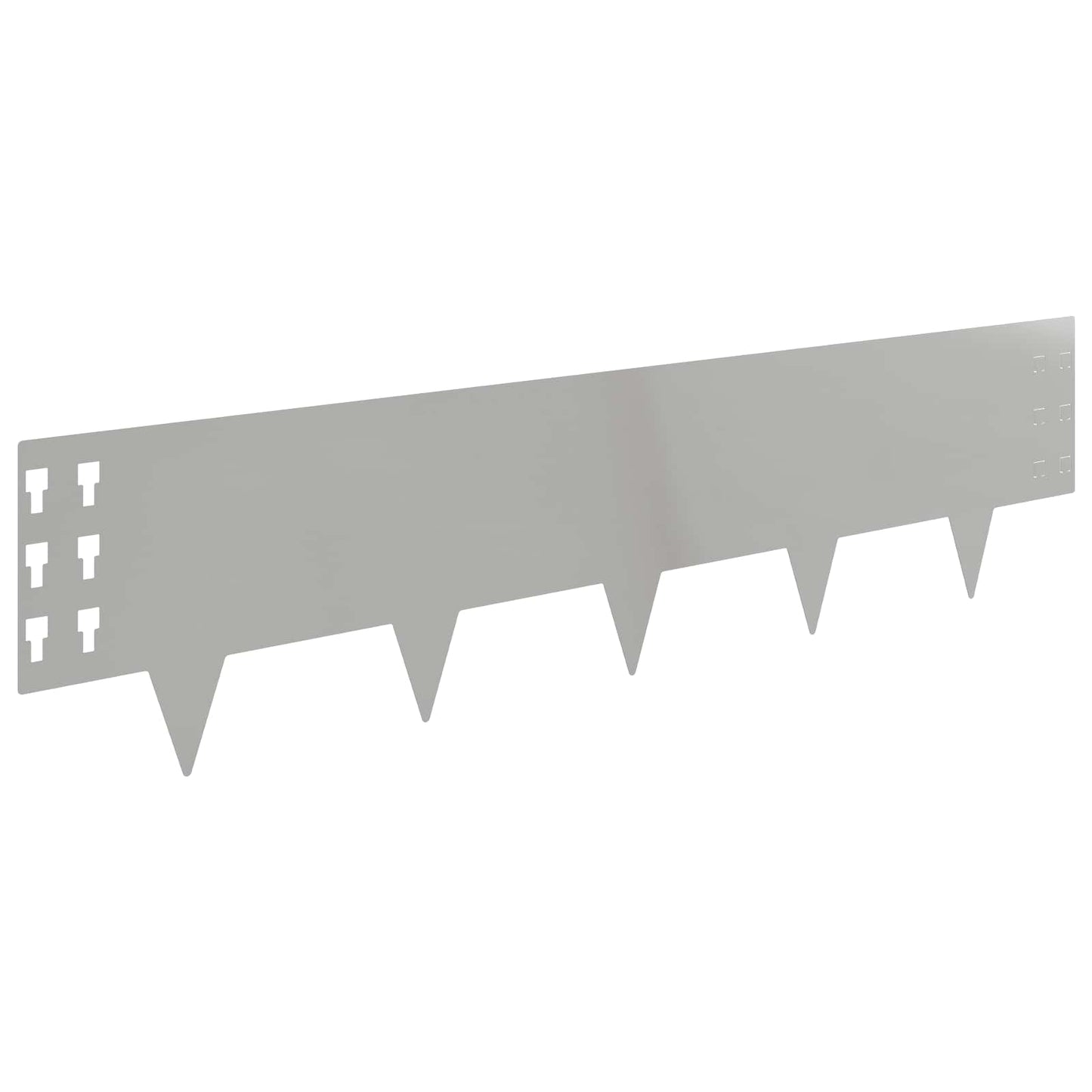 Gjerdekant 10 pcs 100 x 25 cm Stål Sølv