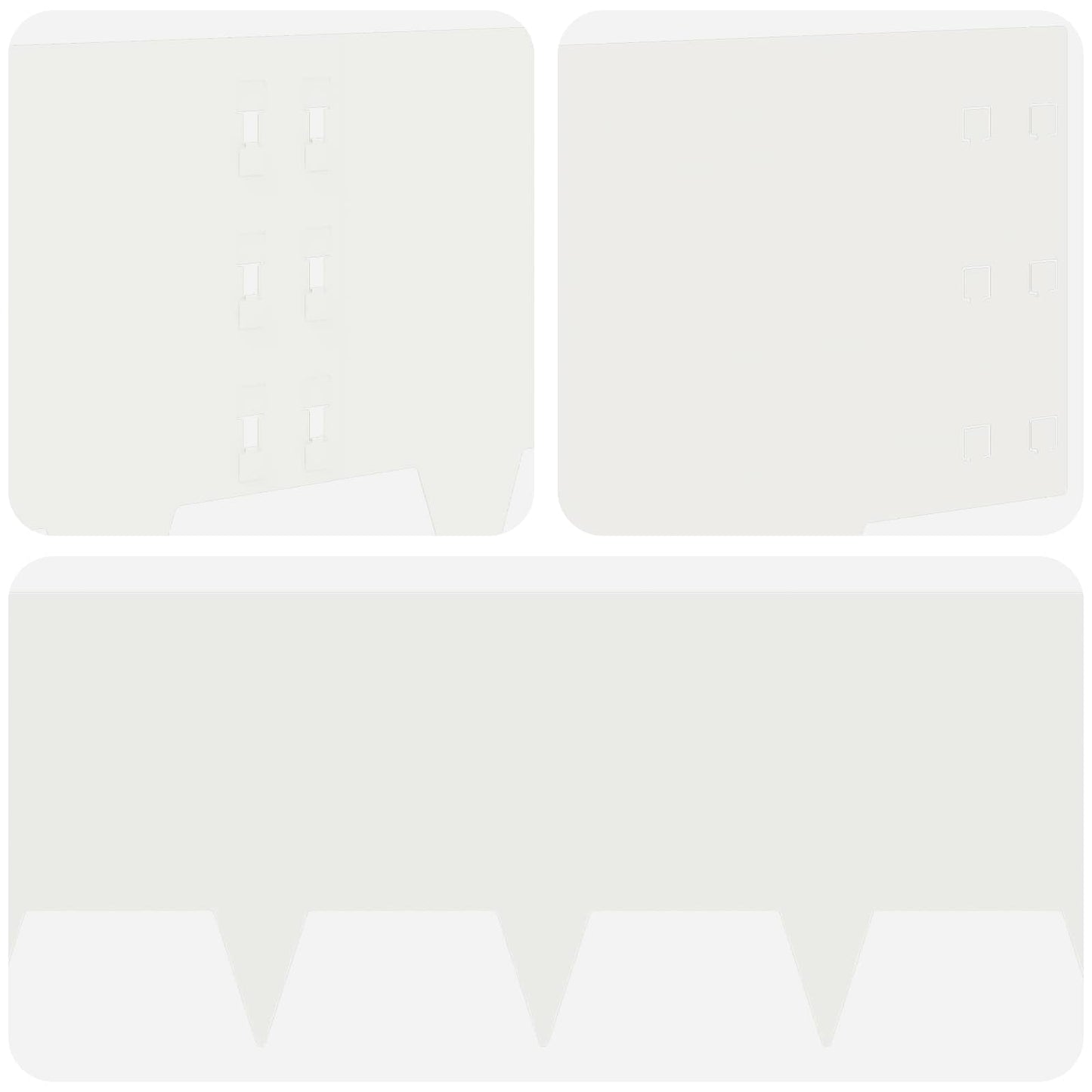Gjerdekant 20 pcs 100 x 30 cm Stål Hvit