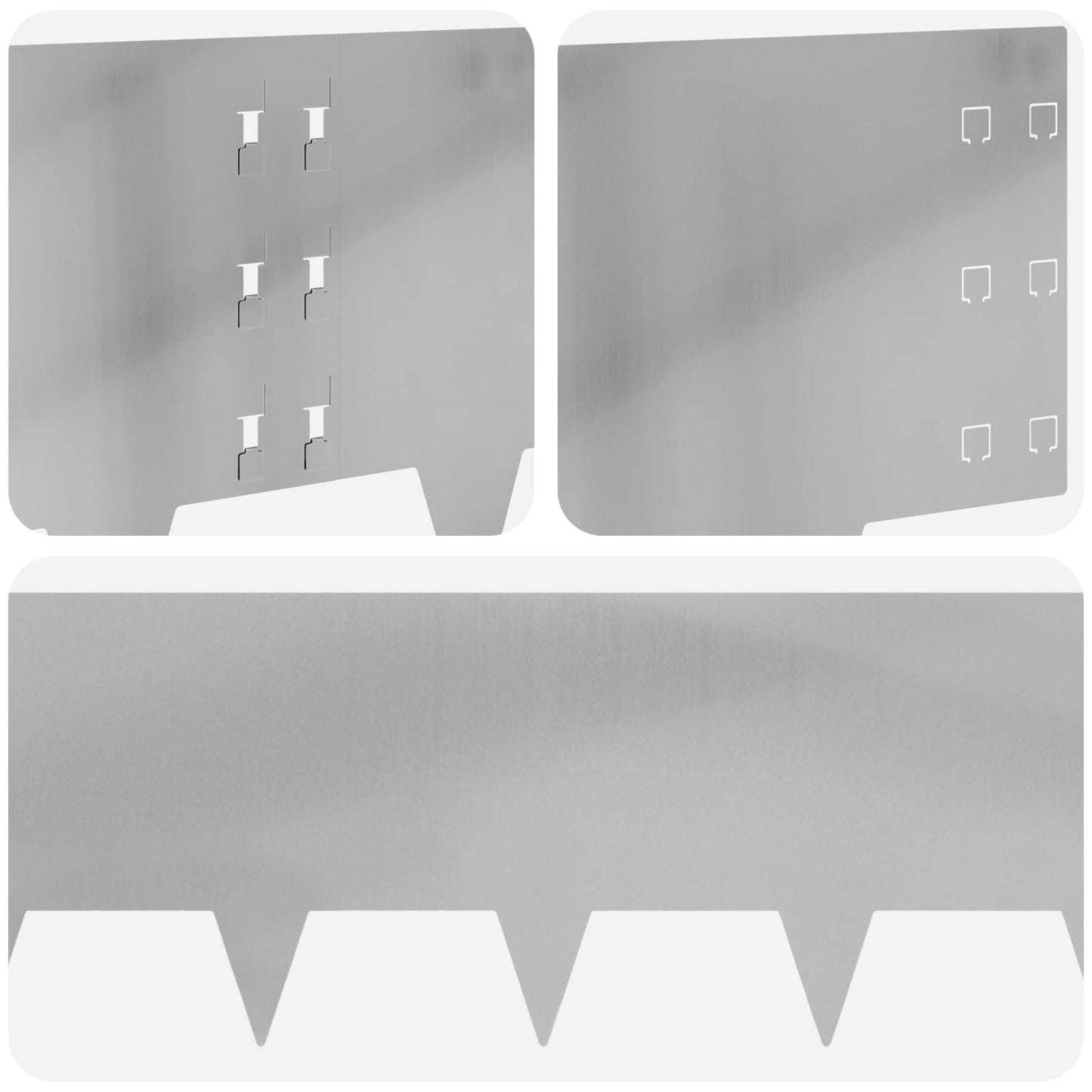 Gjerdekant 20 pcs 100 x 30 cm Stål Sølv