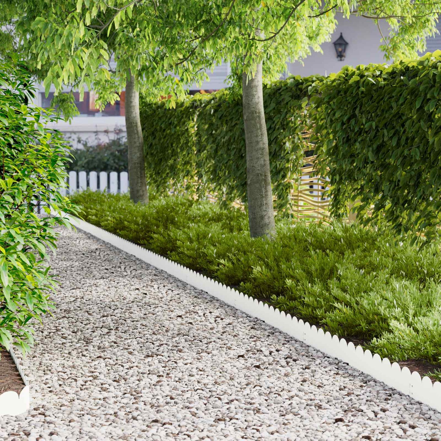 Gjerdekant 30 pcs 103 x 15 cm Stål Hvit
