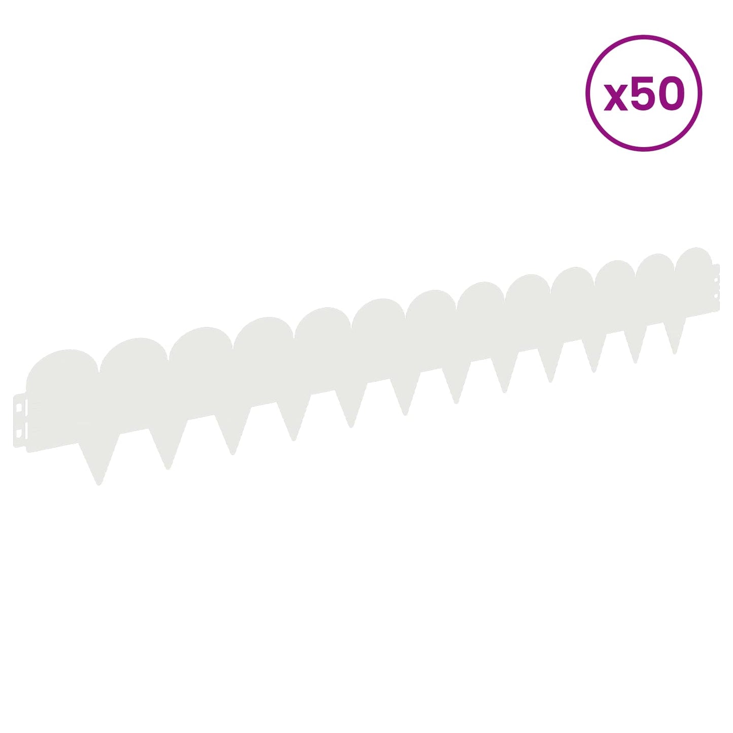 Gjerdekant 50 pcs 103 x 15 cm Stål Hvit