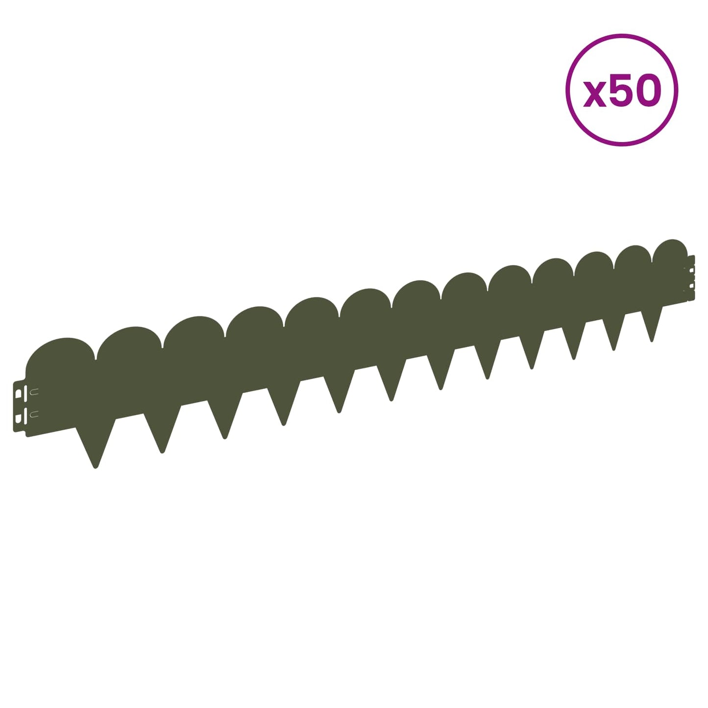 Gjerdekant 50 pcs 103 x 15 cm Stål Olivengrønn