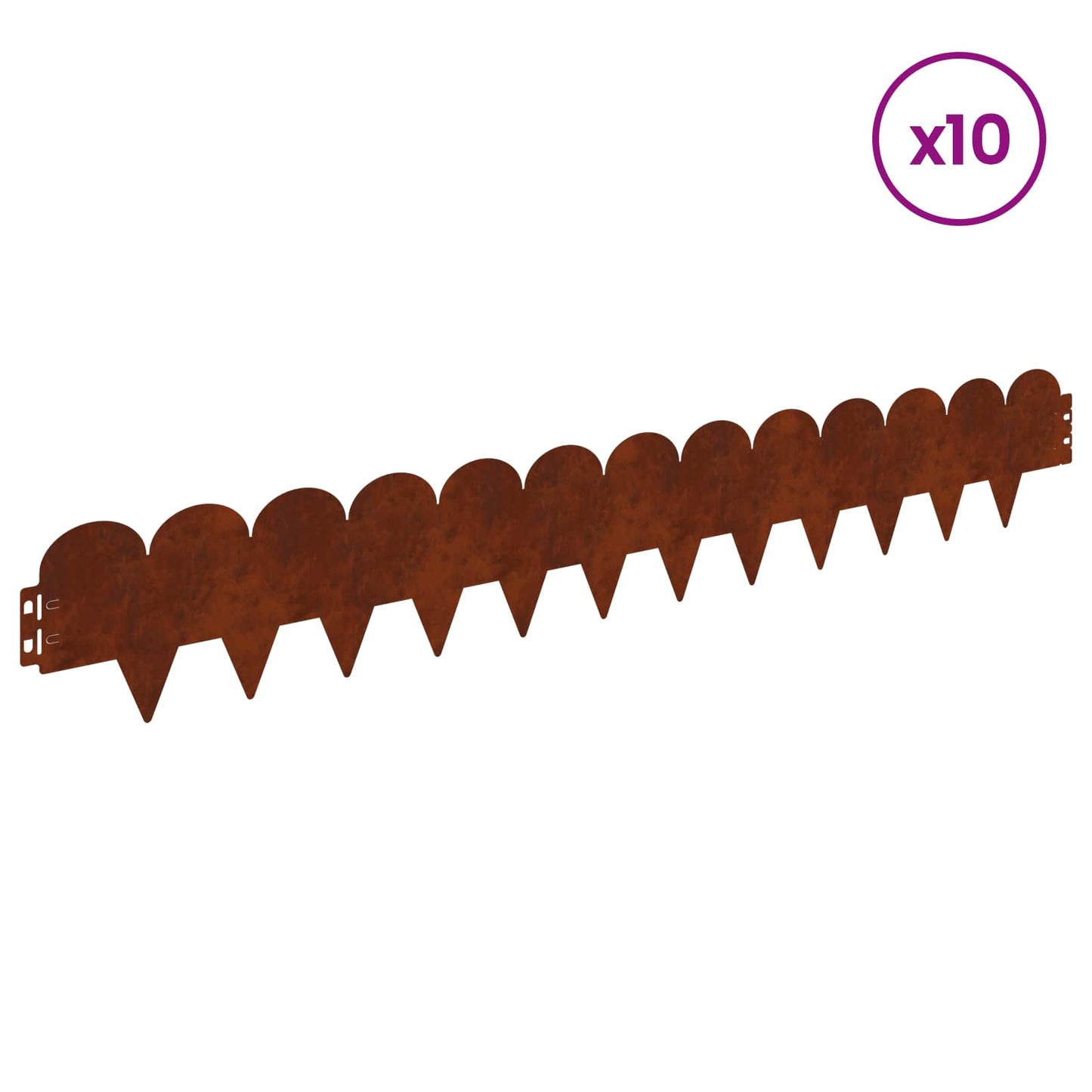 Gjerdekant 10 pcs 103 x 15 cm Stål Rusten