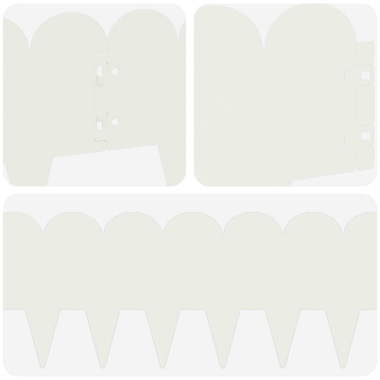 Gjerdekant 30 pcs 103 x 20 cm Stål Hvit