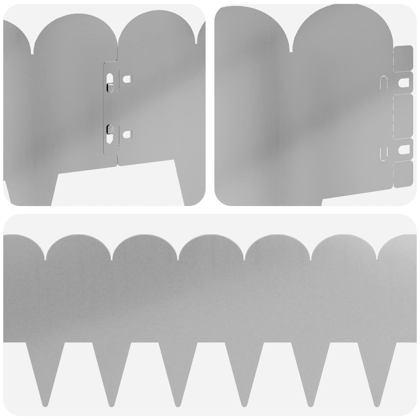 Gjerdekant 30 pcs 103 x 20 cm Stål Sølv
