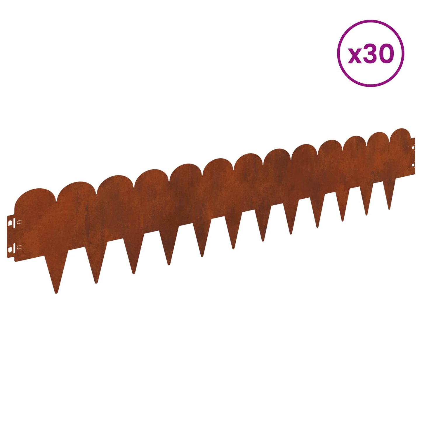 Gjerdekant 30 pcs 103 x 20 cm Stål Rusten