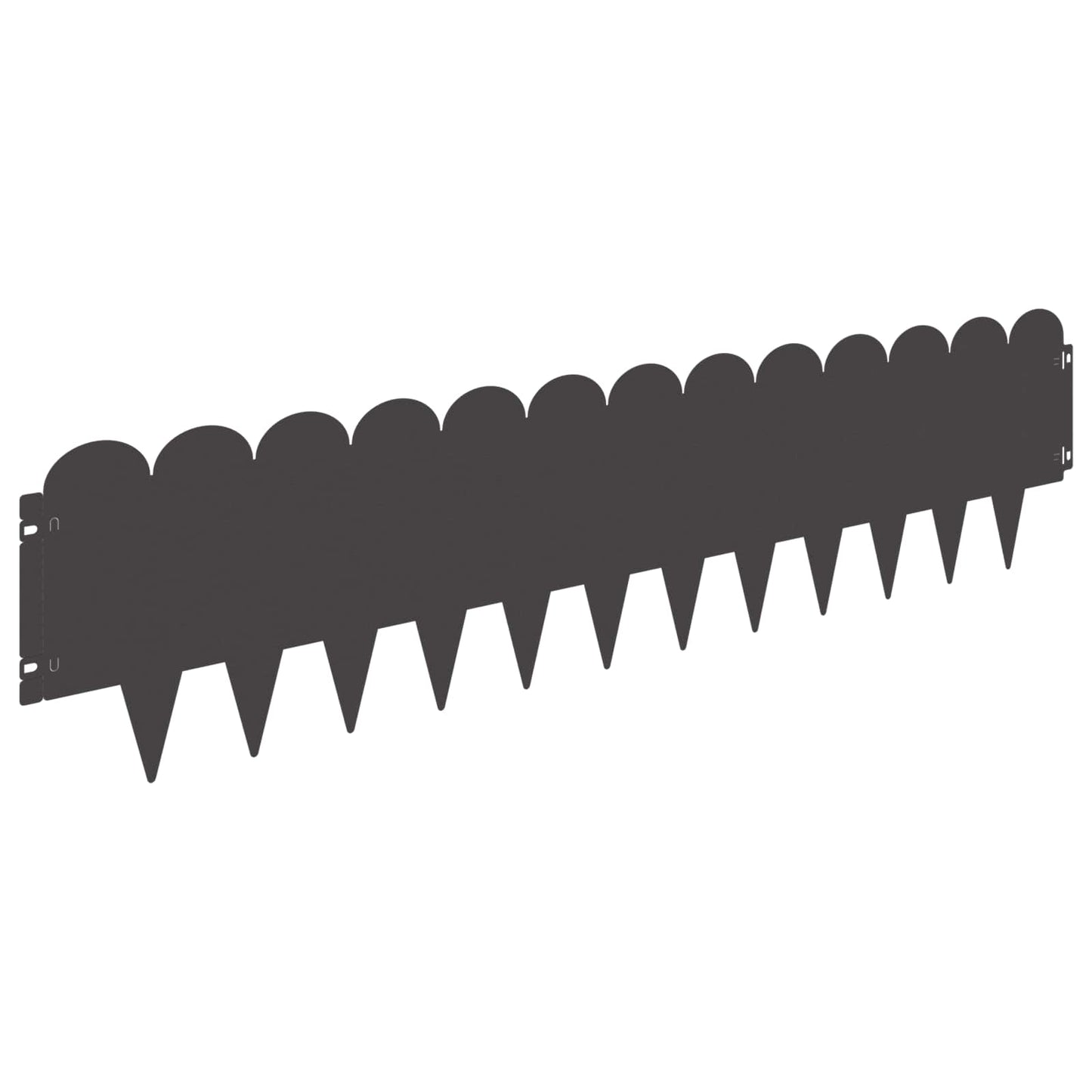 Gjerdekant 10 pcs 103 x 25 cm Stål Svart