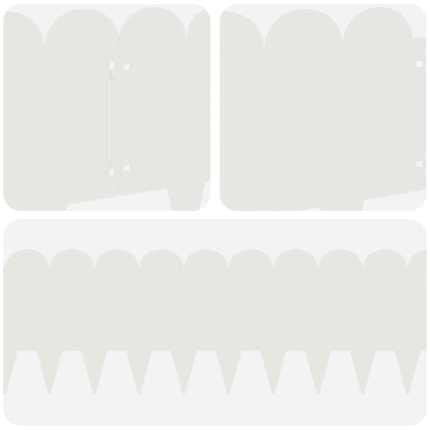 Gjerdekant 10 pcs 103 x 25 cm Stål Hvit