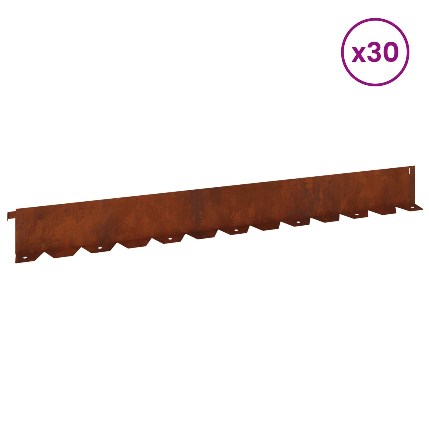 Gjerdekant 30 pcs 102 x 10 x 4 cm Stål Rusten