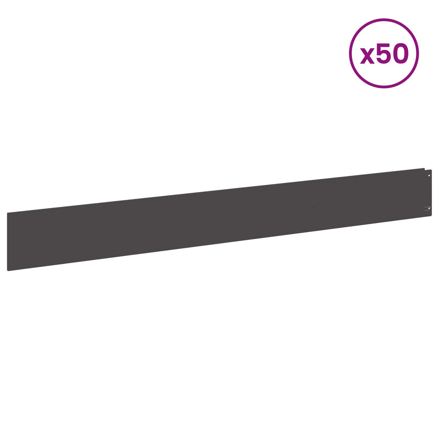 Gjerdekant 50 pcs 100 x 12 cm Stål Svart