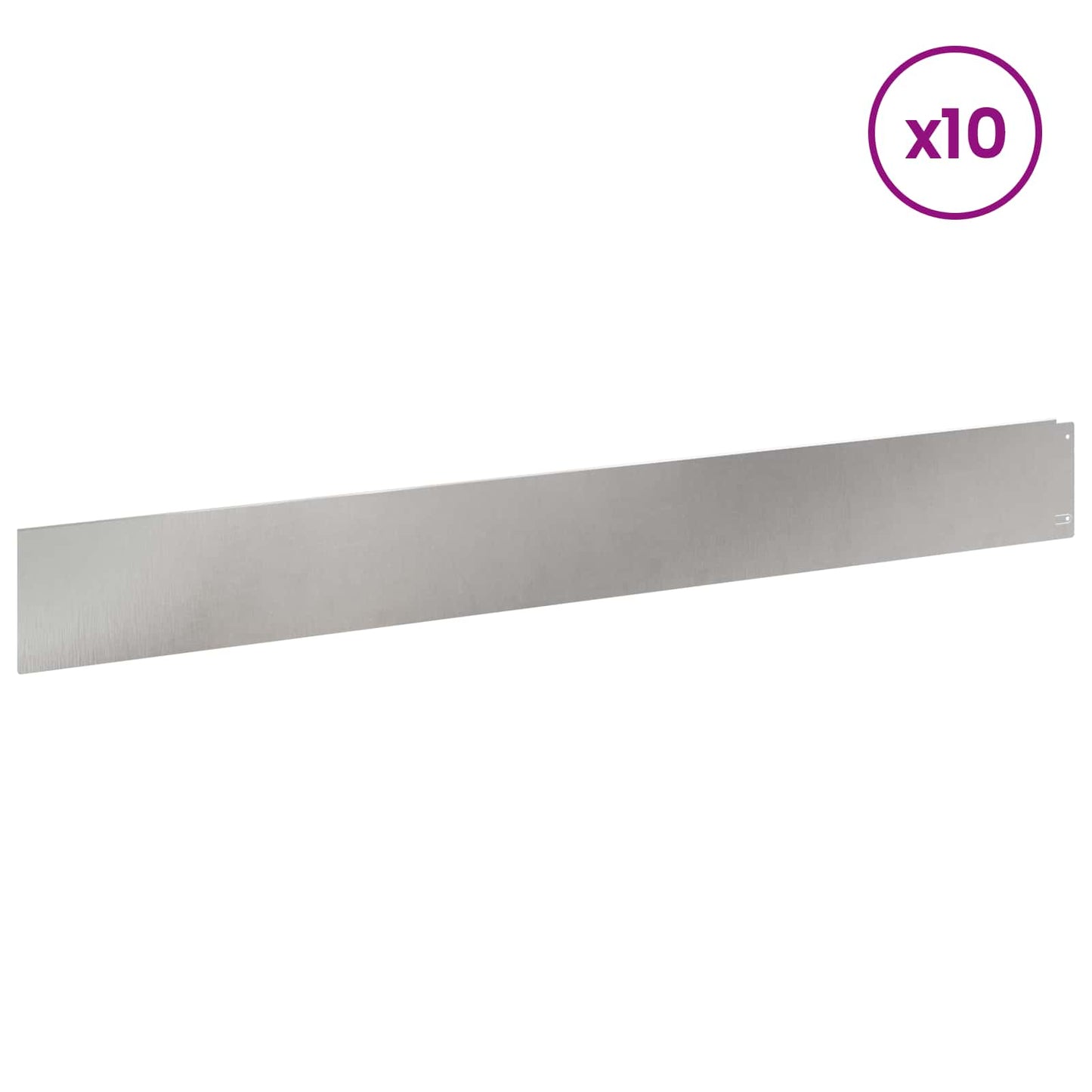 Gjerdekant 10 pcs 100 x 12 cm Stål Sølv