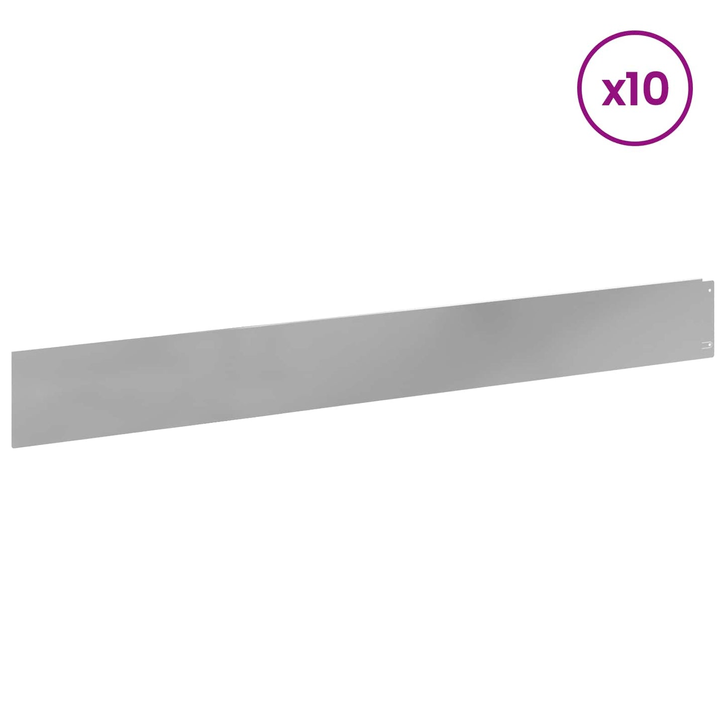 Gjerdekant 10 pcs 100 x 12 cm Stål Sølv