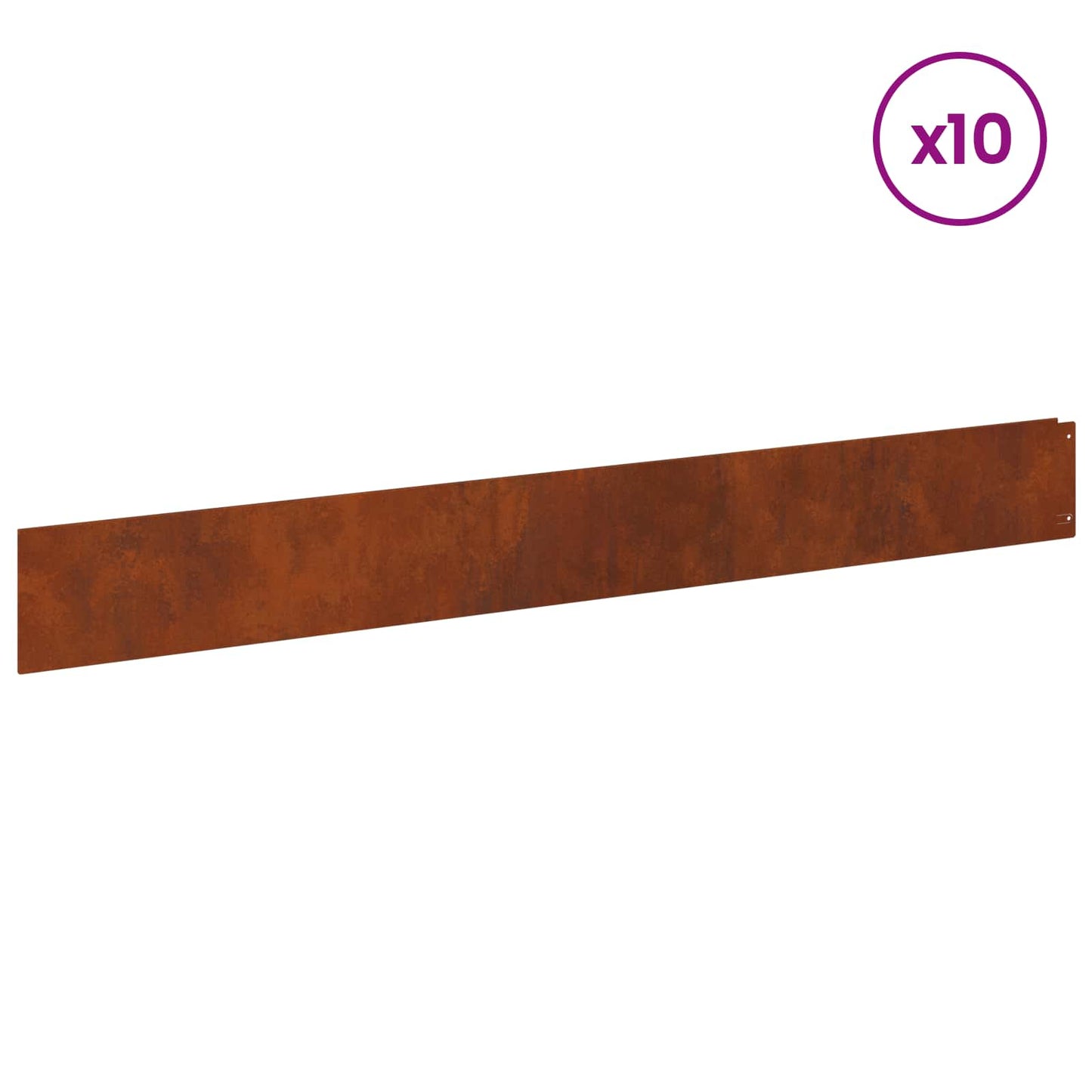 Gjerdekant 10 pcs 100 x 12 cm Stål Rusten