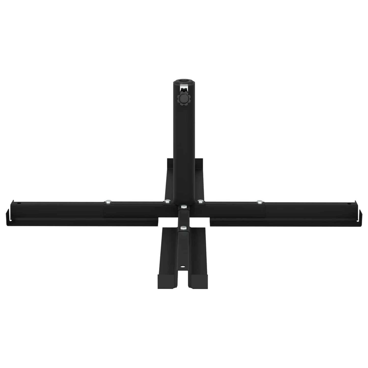 Parasolbase med kryssramme Svart Stål for 25–50 mm Pole