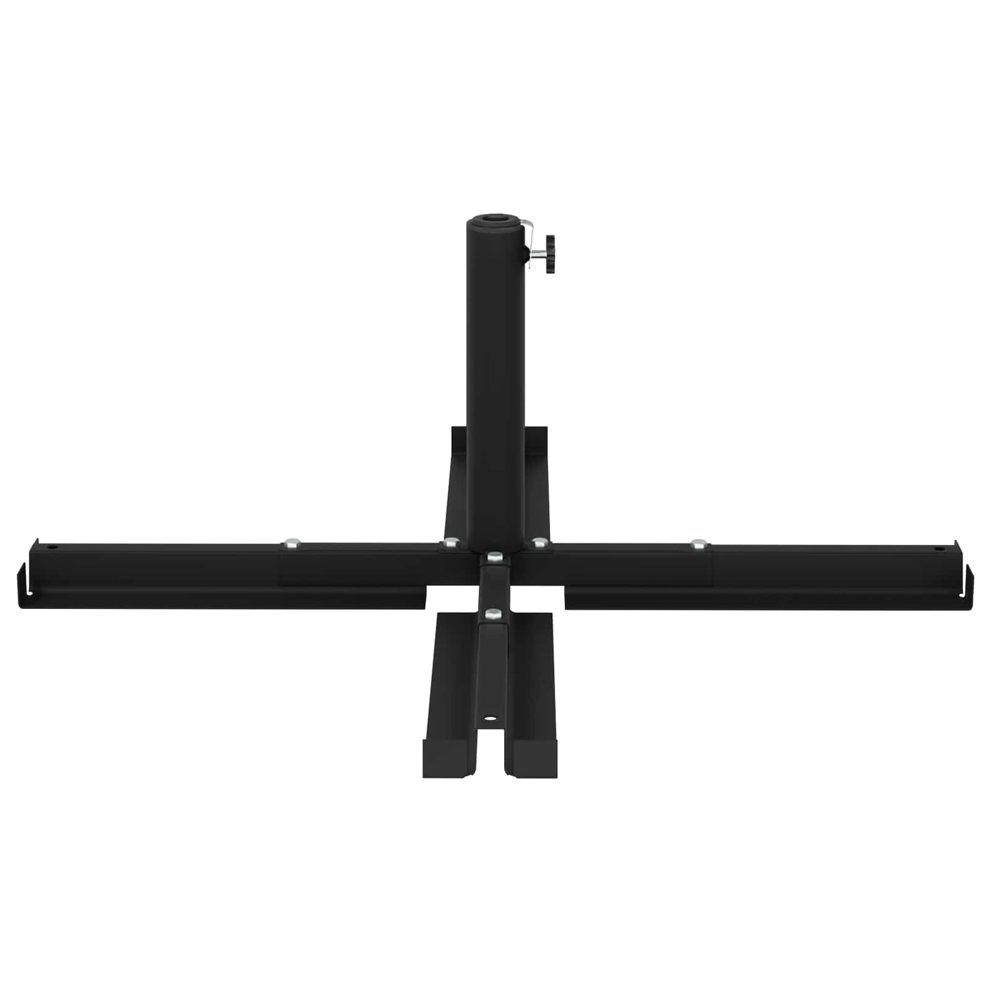 Parasolbase med kryssramme Svart Stål for 25–50 mm Pole