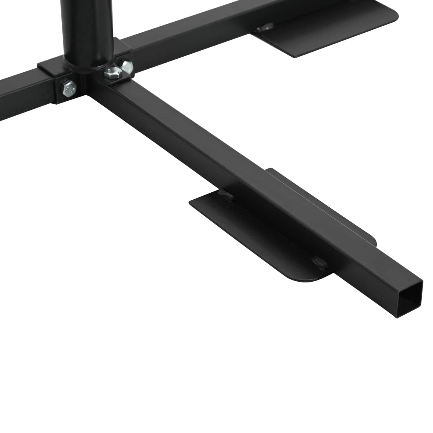 Halv Parasol Base Ramme Svart Stål for 32-38 mm Pole