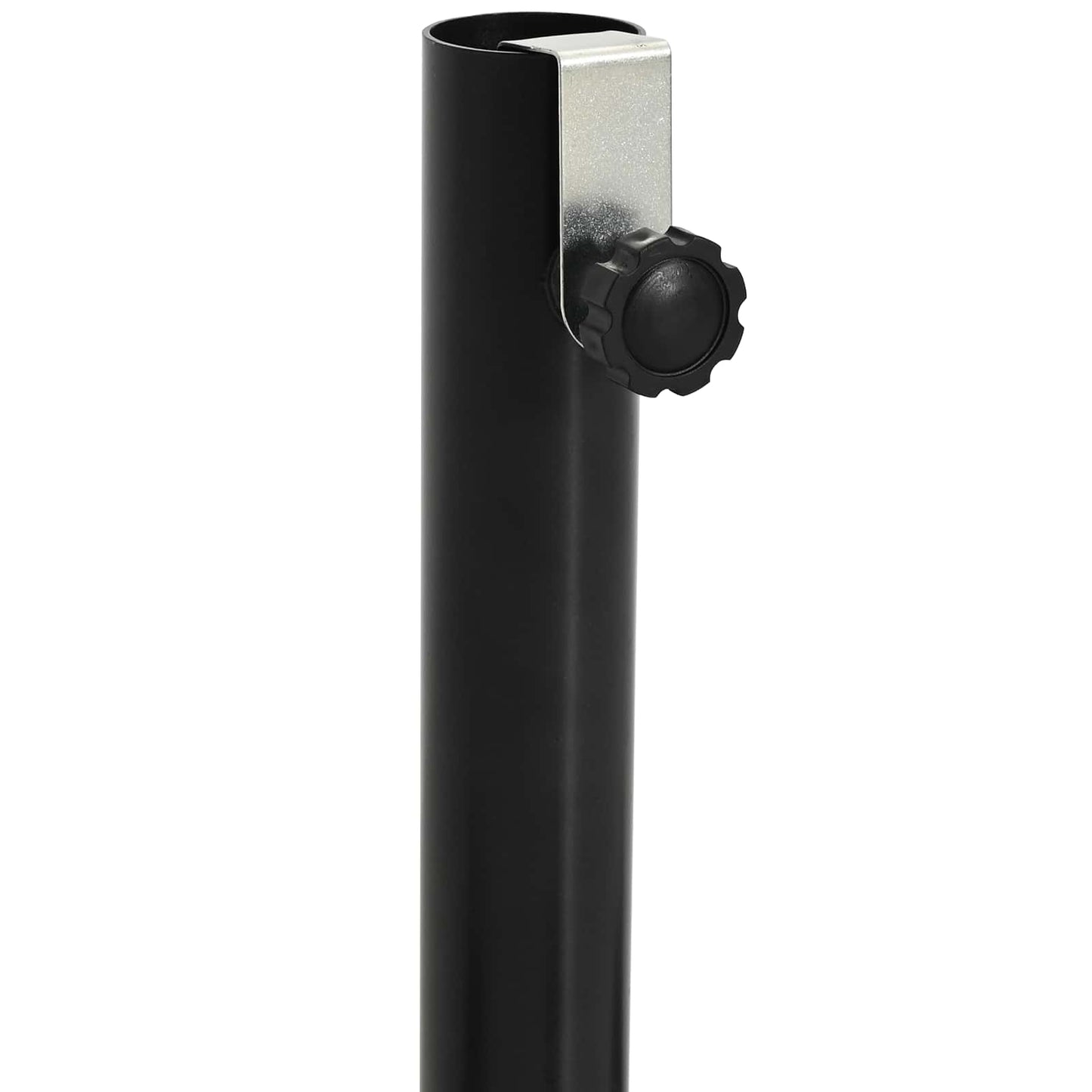 Halv Parasol Base Ramme Svart Stål for 32-38 mm Pole